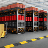 SKZNSA 68" Wide Heavy Duty Garage Shelving Units, 5-Tier Deep Storage Shelves,Black Metal Garage Shelves,Steel Shelf,Large Storage Rack,Industrial Shelving for Shop, 68" W x 20" D x 84" H SKZNSA