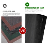 ZERITO Garage Rubber Flooring,4 × 8Ft by 1/8" Heavey Duty Coin-Grip Rubber Flooring Roll,Safety Waterproof Anti Slip Rubber Floor Protector Mat for Workshop,Bench,Cellar,Trailer,Garage,Mews,Cowshed ZERITO