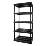 Plano 5-Shelf Extra Heavy Duty Plastic Storage Shelves, 72.5” x 36” x 24”, 1000lb Capacity, Pantry, Office, Closet and Garage Shelves, Easy to Assemble, Durable Plastic Shelving Unit Plano