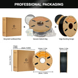 ERYONE Carbon Fiber ABS 3D Printer Filament 1.75mm +/- 0.03mm, 3D Printing Filament ABS CF 1kg Spool (2.2LBS), Black ERYONE