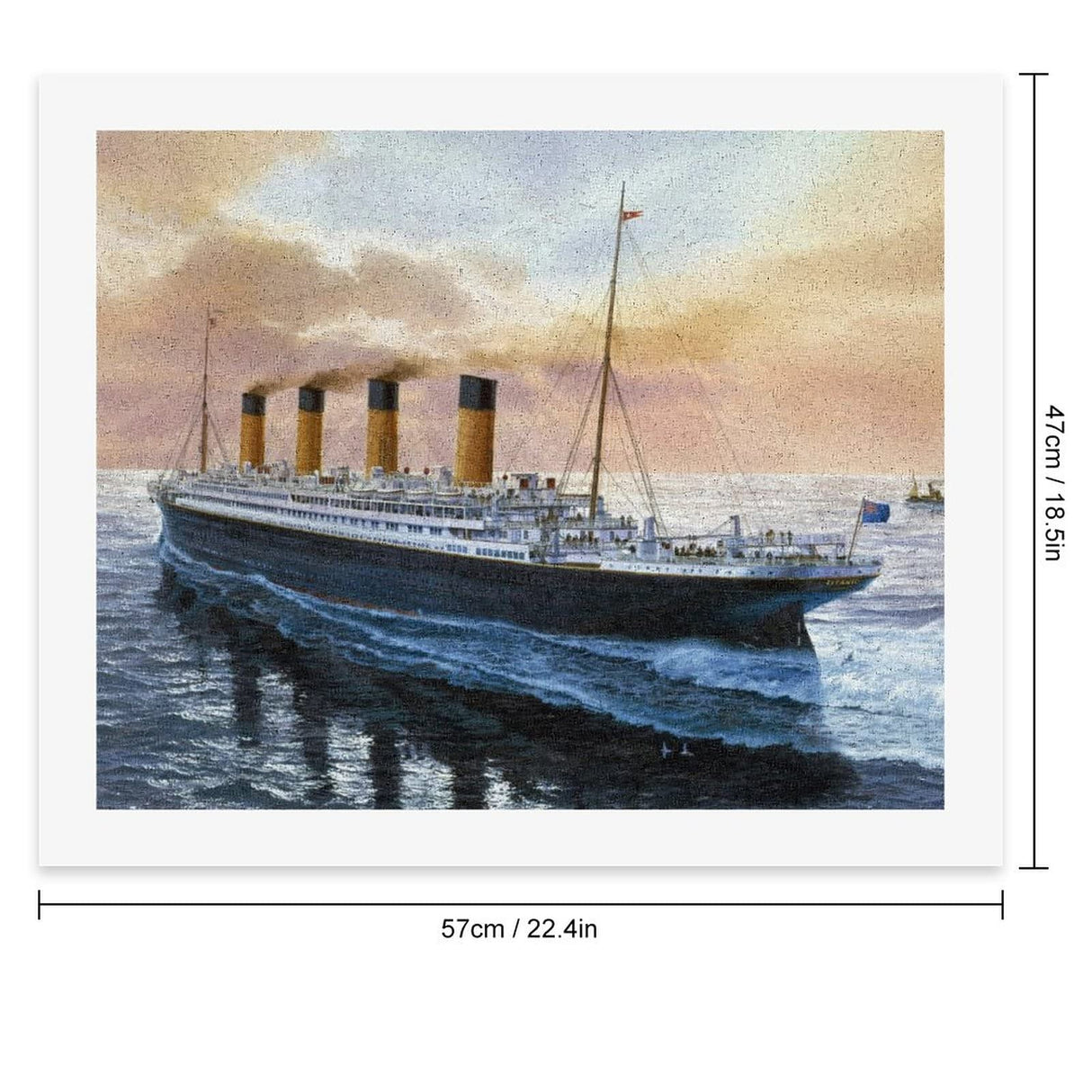 Retro Titanic Famous Old Historic Paint by Numbers for Adults Beginner DIY Painting Kits Wall Art for Home Office Decor WoodArtSupply