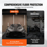 VEVOR Garage Floor Mats, 2 Rolls x 17 x 3.6 Ft PVC Garage Flooring Roll, Non-Slip Diamond Texture, 123.14 sq.ft Covering Space, Black Garage Mats for Under Cars, Garage Industry Gym VEVOR