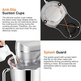 Mini Angel Stand Mixer,10-Speed 5QT Kitchen Electric Mixer,Tilt-Head Food Mixer with Dough Hook, Wire Whisk, Flat Beater, Stainless Steel Bowl (Silver) Mini angel