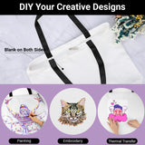 Segarty Sublimation Tote, 10 pack Large White Reusable Women Grocery Bag Blanks with Handle Blank DIY Heat Transfer Canvas Bag with Zipper bulk for Decorating Crafting Gift Travel 12oz Segarty