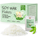 UNOTENA Soy Wax Flakes for Candle Making, Natural Candle Wax, Farm-Sourced, No Additives, Safe and Pure, 10LB UNOTENA