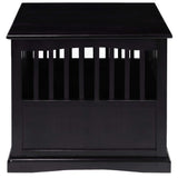 Casual Home Wooden Indoor Dog Crate House Kennel End Table Night Stand Furniture with Lockable Latch for Small to Medium Pets, Black Casual Home