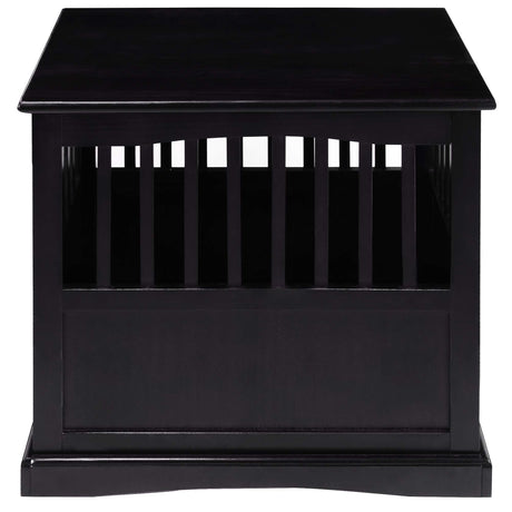 Casual Home Wooden Indoor Dog Crate House Kennel End Table Night Stand Furniture with Lockable Latch for Small to Medium Pets, Black Casual Home