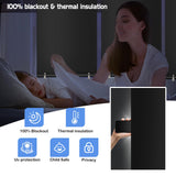 Blackout Roller Window Shades, Cordless Roller Shades, No Tools No Drill Pull Down Room Darkening Window Shades, Blackout Blinds for Bedroom Windows Home and Office(36''W x 72''H, Black) SAUIRS