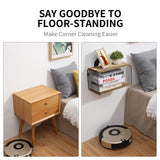 Adowes Modern Geometric Floating Nightstand - 2 Tier Carbonized Black Wall-Mounted Bedside Table Adowes