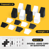 QZMTOY Wooden Blocks Puzzle Table Games, Brain Teaser Puzzle Game with 80 Challenges,Brain Toys for Kids, STEM Montessori Toys for Boys Girls,Travel Toys,Stocking Stuffers for Kids QZMTOY