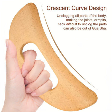 Wooden Guasha Massage Tool for Body, Lymphatic Drainage and Muscle Relaxation, Wooden Massager Therapy Release for Back, Legs, Arms,Neck,Shoulder Pain Jaasuee