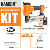 P625 23 Gauge Pneumatic Micro Pin Nailer 3/8-Inch to 1-Inch Length Air Power Headless Pinner Kit with 10,000 Pins Pin Nail Gun Pins Gun Brad Nailer Gun Finish Nailer Gun KAMSIN