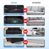 90" Modern Sofa Couches for Living Room, 3 Seater Sofa Tool-Free Setup, Comfy Chenille Couches with Extra Large Seat Width & Depth, Removable Cover, Oversized Loveseat for Small Space, Apartment LegacyAmerhome