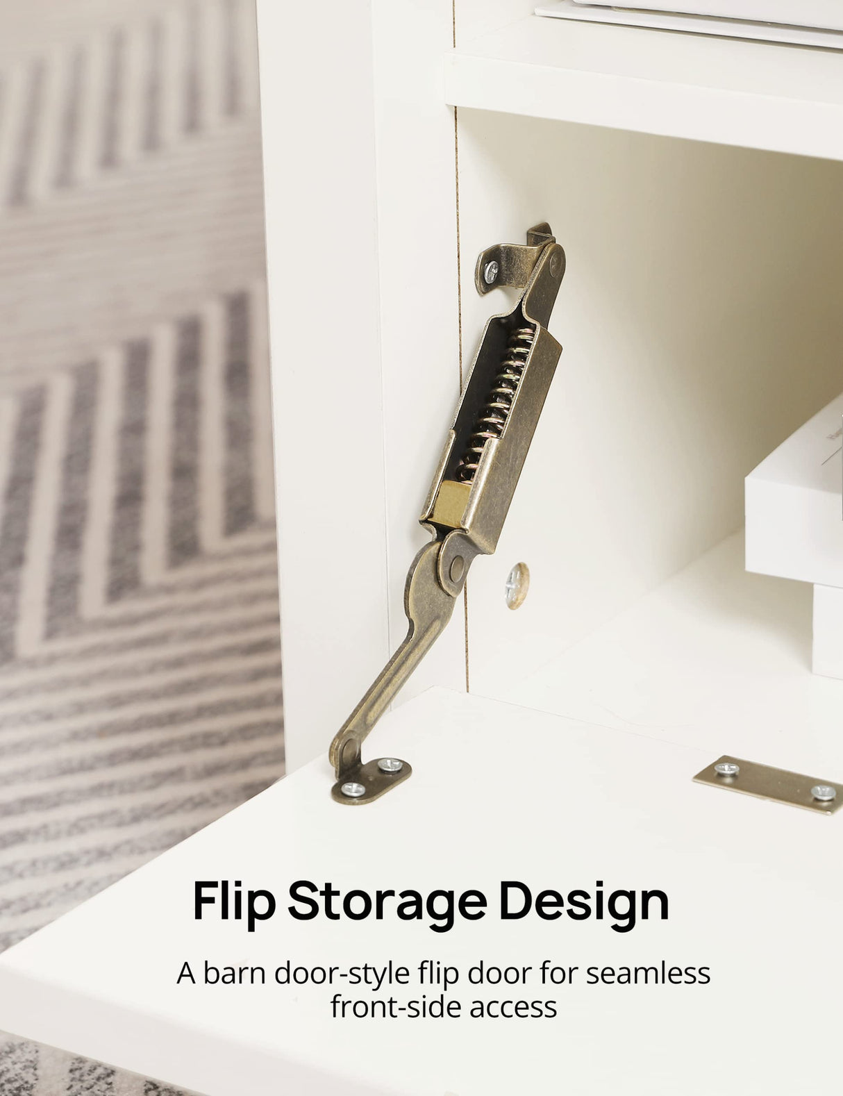 Evajoy Lift Top Coffee Table, Ergonomic Rising Table with Hidden Compartment, Dining Table with Storage Shelf, Retro Coffee Table, Farmhouse Storage with Lift Tabletop for Living Room, Office,White Evajoy