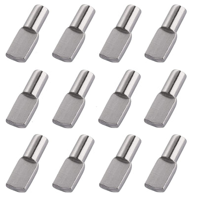 5mm Shelf Pegs Pins,60 Pieces Cabinet Furniture Spoon Shape Support Pegs for Shelves Nickel Plated