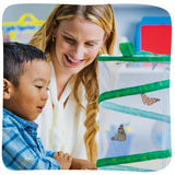 Insect Lore Raise and Release Butterfly Garden Kit – Caterpillar Habitat with redeemable Voucher – STEM-accredited Live Butterfly Growing Kit for Kids, Classrooms, and Homeschool Learning Insect Lore