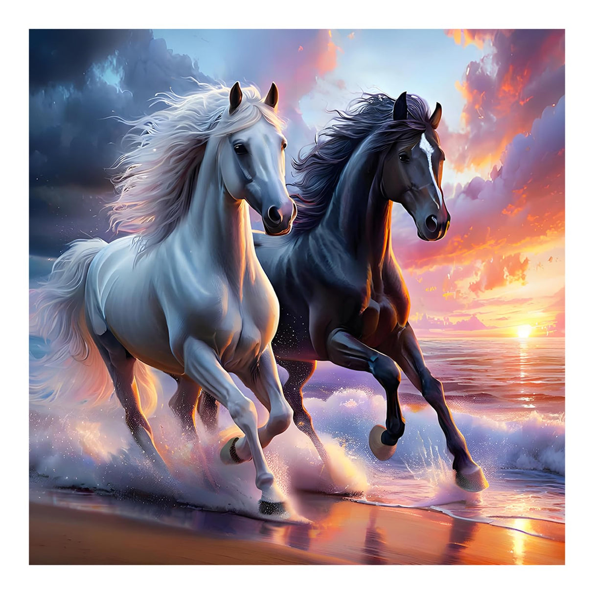 AMORARS Diamond Painting Kit for Adults, 5D Horse Diamond Art for Beginners - DIY Full Diamond Dot Gem Art Painting, Suitable Gifts and Home Wall Decoration Crafts, 12X12Inch AMORARS