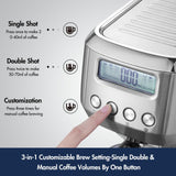 AMZCHEF Espresso Machines 20 Bar, Espresso Maker with Milk Frother & LCD Panel, Adjustable Temp, Compact Cappuccino Machines for Home and Friends Gifts AMZCHEF