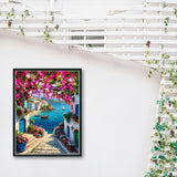 MBNTJHT DIY Scenery Paint by Numbers Kit for Adults,Unframed Landscape Paint by Number Kits on Canvas with Brushes,Flowers and Sea Oil Painting Kits for Home Wall Decor 16X20 Inch/40X50 cm. MBNTJHT