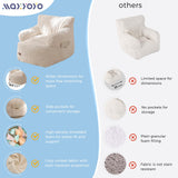 MAXYOYO Kids Bean Bag Chair, Stuffed Toddler Bean Bag Sofa with Filler Bean Bag Chair for Boys and Girls, Lazy Sofa with Pocket Floor Chair for Gaming, Reading, Beige MAXYOYO