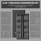 VMAN 63 in 1 Small Precision Screwdriver Set, Professional Mini Magnetic Repair Tool Kit for Ring Doorbell, Computer, Laptop, iPhone, Eyeglass, Xbox, PS4, PS5, Switch, Watch, Macbook, PC, Electronics VMAN