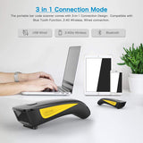 NETUM QR Code Scanner, Mini Barcode Scanner Bluetooth Compatible, Small Portable USB 1D 2D Bar Code Scanner for Inventory, 2.4G Cordless Image Reader for Tablet iPhone iPad Android iOS PC POS - C750 NETUM