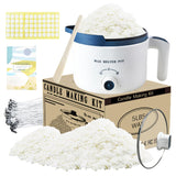 Soy Candle Making Kit with Wax Melter,Bulk Soy Wax for Candle Making, DIY Candle Maker Set Supplies for Adults with 5lbs Soy Wax, Wax Melter, 100 Candle Wicks, 100 Wick Stickers KQU