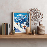 Cawpom Paint by Number Skiing, Ski Paint by Numbers Kit for Adults, Winter Sports Wall Art, Snow Mountains Acrylic Painting, Snowboard Poster Home Wall Decor(16x20inch, No Frame) Cawpom