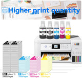 Compatible for Epson 502 Ink Refill Bottles for Ecotank ET-3760 ET-2850 ET-3850 ET-2760 ET-15000 ET-4760 ET-4850 ET-2750 ET-3750 ET-3830 Printers, Compatible for Epson 502 Ink (BK Pigment, C M Y Dye) SUBLIMAKER