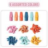 Mr. Pen- Pencil Erasers Set, 66 Pack, 6 pc Hand-Held(Pastel Colors) & 60 pc Pencil Top Erasers(Twilight Colors), Latex-Free, No Smudge & No Paper Tear Mr. Pen