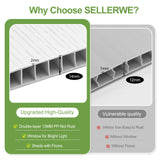 SELLERWE 8x6 FT Resin Shed, Waterproof Outdoor Storage Shed w/Floor, 2 Windows, Double Doors & Vents, Tool Shed for Patio Garden, Lawn, Backyard, Grey SELLERWE