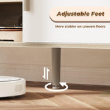 SUPERJARE TV Stand for 55 Inch TV, Entertainment Center with Adjustable Shelf, 2 Cabinets, TV Console Table, Media Console, Solid Wood Feet, Cord Holes, for Living Room, Bedroom, Gray and White SUPERJARE