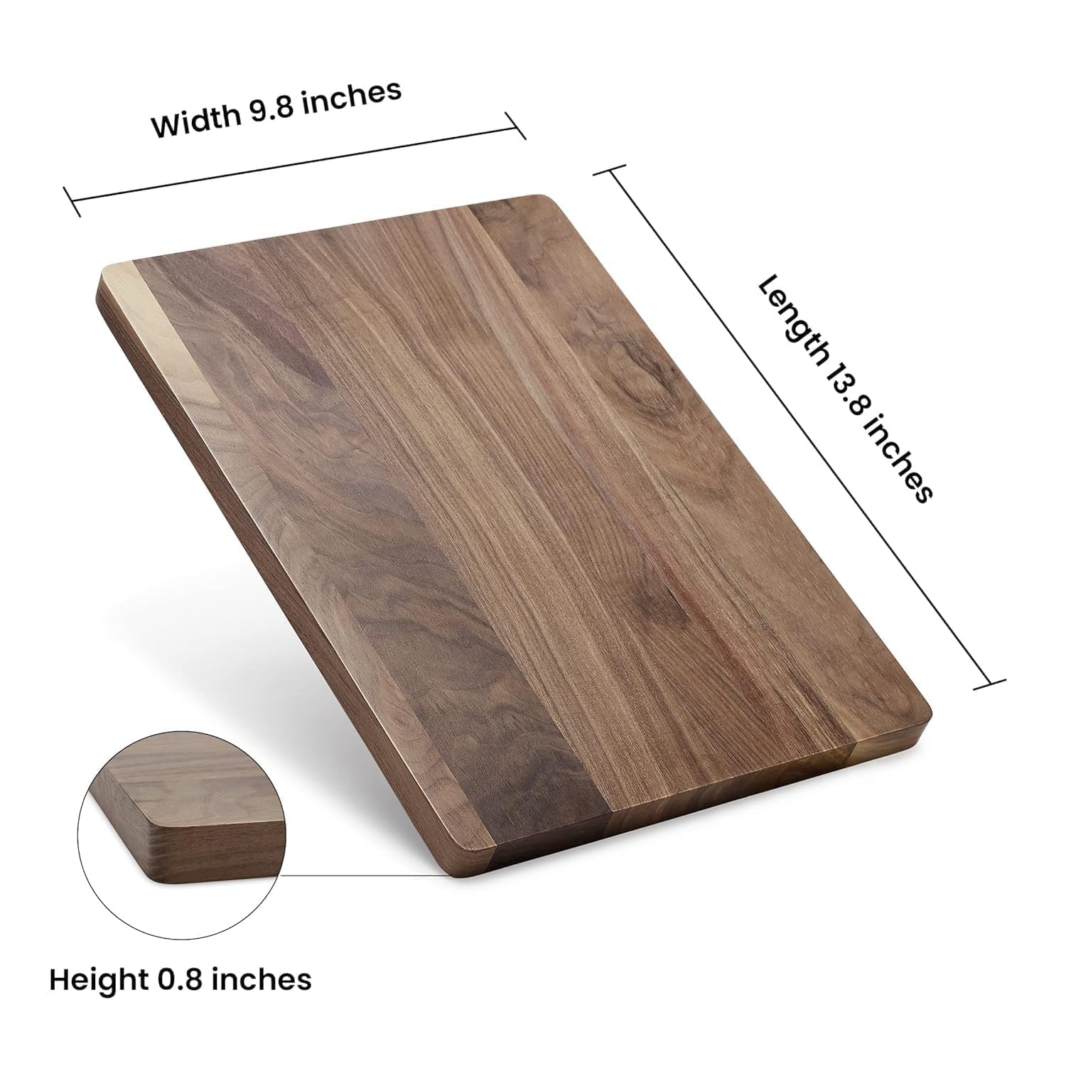 EMM Walnut Cutting Board, Engraved Personalized Chopping Boards for Meat, Vegetables, Fruits, Lightweight Kitchen Essentials, Gifting, Anniversaries, Housewarming - Home - WoodArtSupply