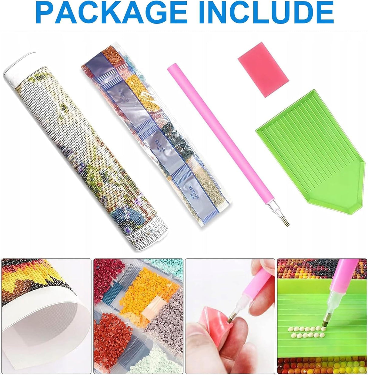 DIY 5D Diamond Art Painting Baseball Flag 16x16 Inch. Round Full Drill Rhinestone Embroidery for Home Wall Decoration Generic