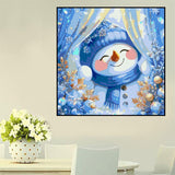 igoodom Christmas Paint by Numbers Kit for Adults – Christmas Snowman Adult Paint-by-Number on Canvas, DIY Acrylic Painting Set for Home Decor Gift, 16x16inch igoodom