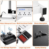 CIRONBOW 50'' Electric Dog Grooming Table, Adjustable X Lift Heavy Duty Dog Grooming Table for Large Dogs with Anti-Skid Tabletop & Grooming Scissors & Wireless Remote &Tool Organizer & Arms, White CIRONBOW