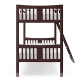 Storkcraft Caribou Bunk Bed Twin Over Twin Bunk Bed (Espresso) - GREENGUARD Gold Certified, Twin Bunk Beds for Kids, Converts to 2 Individual Twin Beds, Bunk Beds for Kids Storkcraft