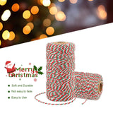 jijAcraft Christmas Twine String, 328 Feet Red Green and White Bakers Twine String, 2MM Heavy Duty Packing String for DIY Crafts, Christmas Decoration, Gift Wrapping, Craft Wrapping jijAcraft