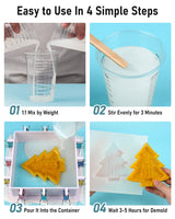 Nicpro 92OZ Silicone Mold Making Kit, Super Elastic Liquid Silicone Rubber for Mold Making, Fast Cure Translucent Platinum Silicone with 12 Mica Powder for Casting Resin Nicpro