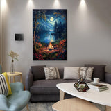 JOOZ Landscape Paint by Numbers Kit for Adults Beginner with Easel Moon Paint by Number on Canvas with Frame DIY Acrylic Painting for Ideal Gift Home Wall Decor 7.87x11.81 Inch JOOZ