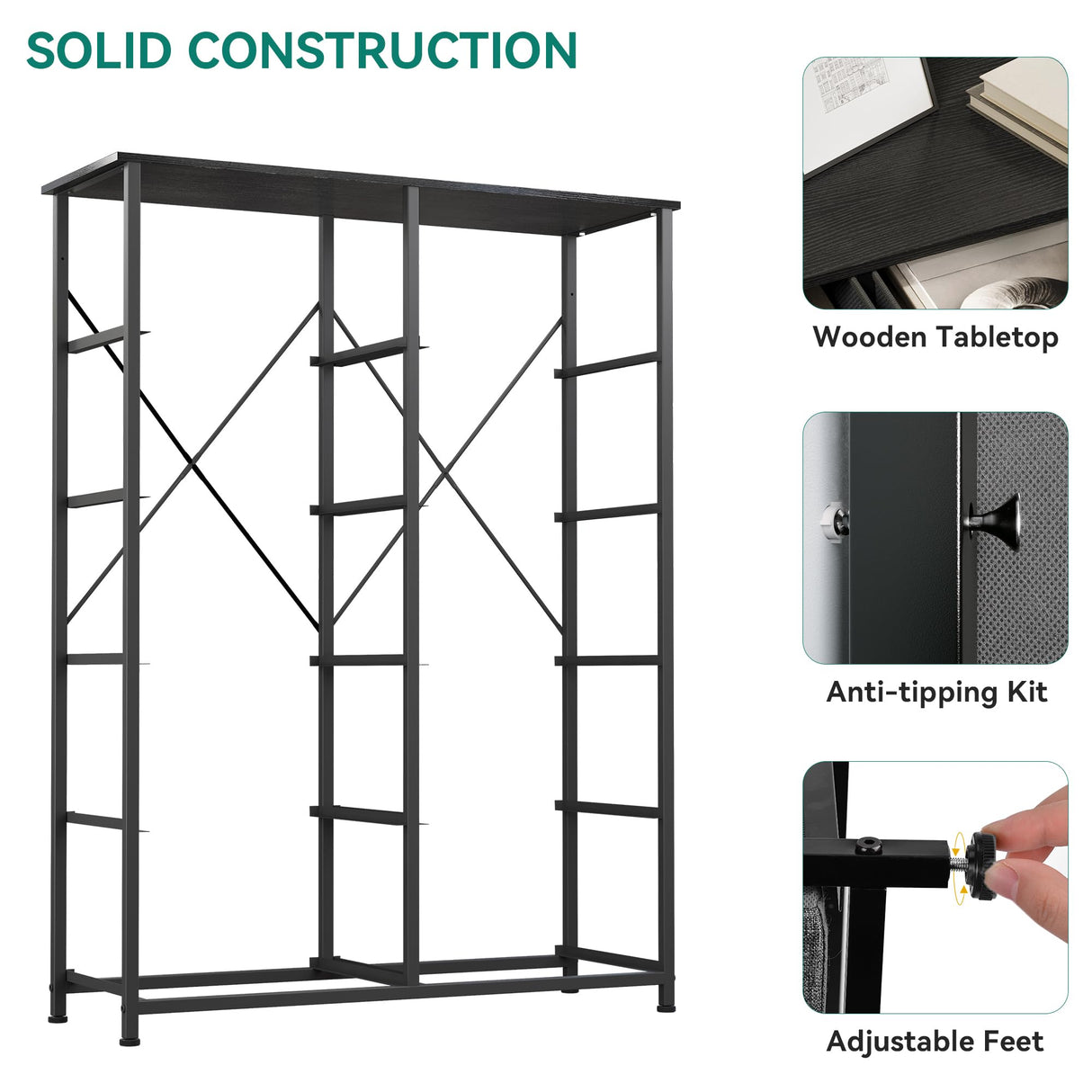 YITAHOME 10 Drawers Dresser - Fabric Storage Tower Organizer Unit for Bedroom, Living Room, Hallway, Closets - Sturdy Steel Frame, Wooden Top & Easy Pull Fabric Bins YITAHOME