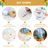 NEWENMO Paint by Numbers for Adults Street Landscape, Paint by Numbers Tower On Canvas Without Frame, DIY Oil Painting Perfect for Beginner, Hobbies and Home Wall Decor(16 * 20In) NEWENMO