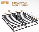 JWIFSEF Full-Size-Box-Spring，Full Box Spring 5 inch,Easy Assembly Full, Metal Sturdy Heavy Duty Structure with Fabric Cover,Mattress Foundation,3500lbs Max Weight Capacity JWIFSEF