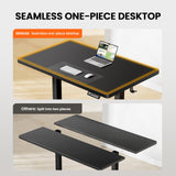 ErGear Whole Piece Standing Desk, 48x30 Inch Thick Adjustable Desk with 4 Height Memory, Electric Sit Stand Desk with Cable Management Tray, Ergonomic Desk for Home Office, Black, EGESD74B ErGear