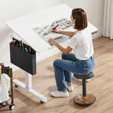 ERGO COLLECT Standing Desk with Whiteboard – Electric Height Adjustable Drafting Table, Flip Dry Erase Top, Mobile Drawing Desk with Wheels & Storage Bag for Home, Office, Studio, Art ERGO COLLECT