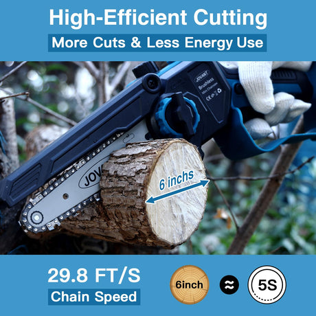 2-in-1 Cordless Pole Saw, Brushless Mini Chainsaw Cordless with Pole, 2 Pack 20V 4.0Ah Battery Powered Pole Saws for Tree Trimming, 15ft Reach Electric Saw for Trees With Pole jovant