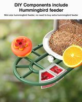 HARYMOR Bird Feeder with Camera Supports AI Identify Bird Species, 2K Live Video, Bird Arrival Alert, Solar Powered, Bird House Camera Wireless Outdoor with Mini Hummingbird Feeder for Watching Birds HARYMOR