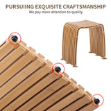 CWUINT Bamboo Dining Stool and Chair - Durable and Beautifully Designed for Dining Room, Living Room, Bedroom and Bathroom CWUINT