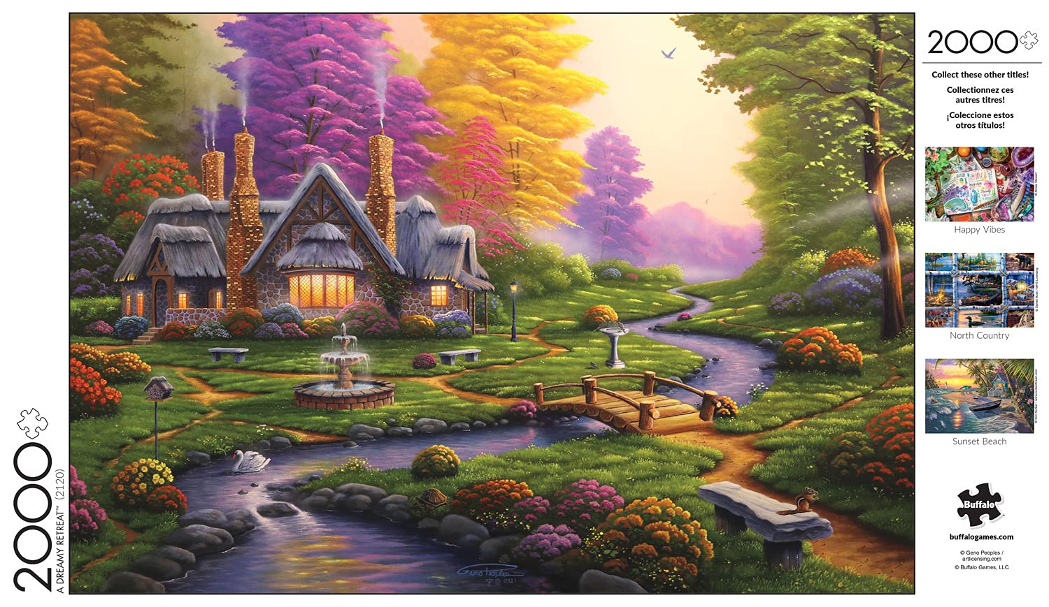 Buffalo Games - Geno Peoples - A Dreamy Retreat - 2000 Piece Jigsaw Puzzle for Adults Challenging Puzzle Perfect for Game Nights - 2000 Piece Finished Size is 38.50 x 26.50 - WoodArtSupply