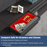 Biometric Hidden Gun Safe, Drawer Safe with Silent Slide, Reinforced Steel Construction, Ideal for Nightstand, Closet Drawer, TV Cabinet Gopper